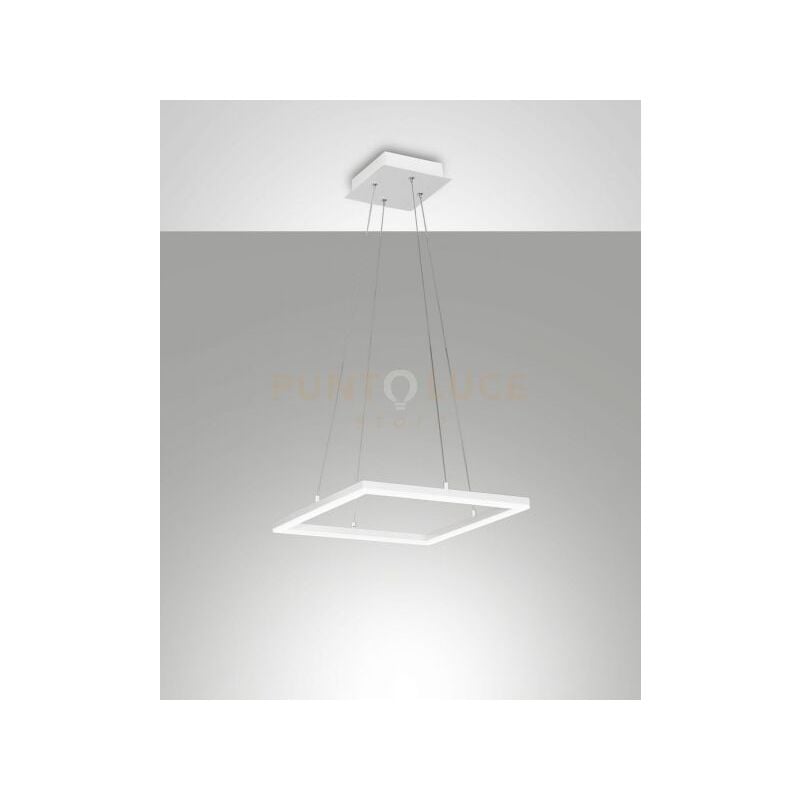 foto del prodotto bard sospensione bianca l.42x42cm a led 3000k 39w 3880 lm dimmerabile