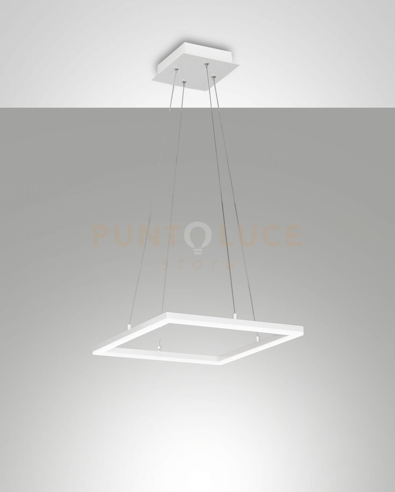 foto del prodotto bard sospensione bianca l.42x42cm a led 3000k - 39w - 3880 lm dimmerabile c access.