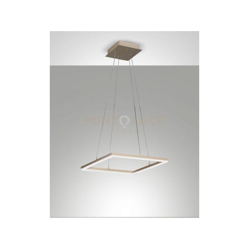 foto del prodotto bard sospensione oro opaco l.42x42cm a led 3000k 39w 3880 lm dimmerabile