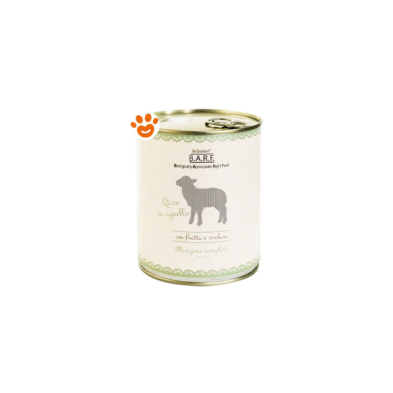 foto del prodotto barf dog alimento completo agnello dog alimento completo agnello lattina da 800 gr