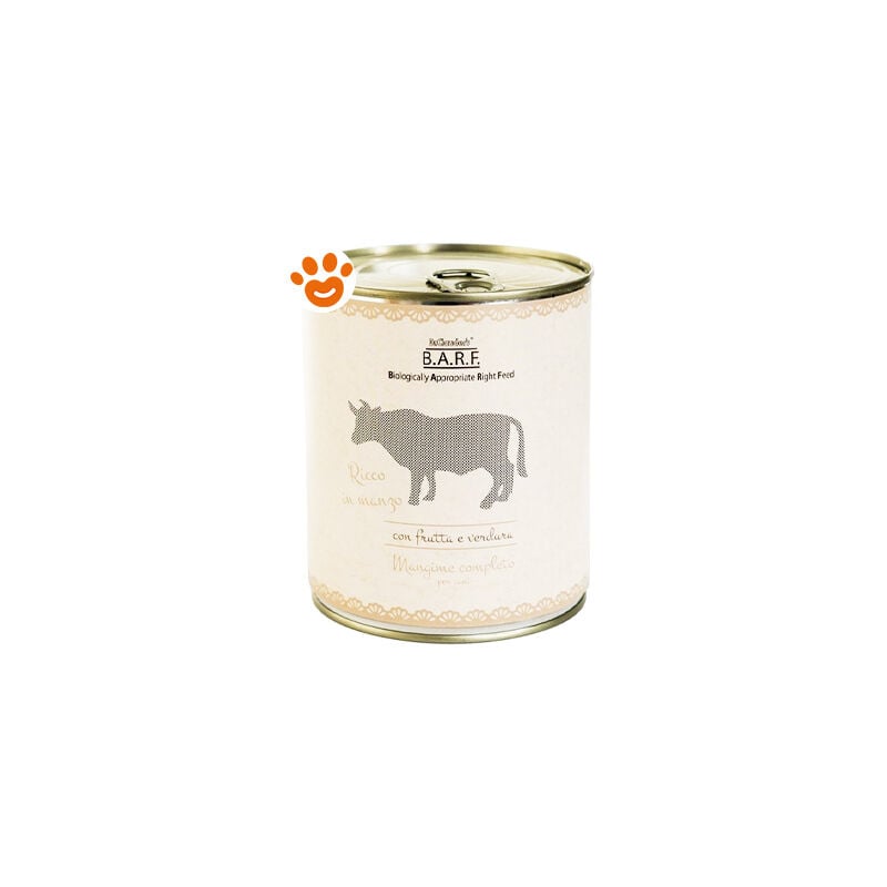 foto del prodotto barf dog alimento completo manzo dog alimento completo manzo lattina da 800 gr