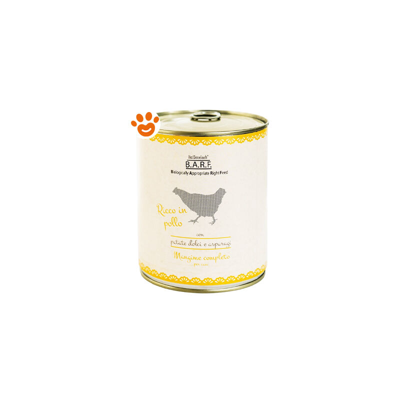 foto del prodotto barf dog alimento completo pollo dog alimento completo pollo lattina da 400 gr