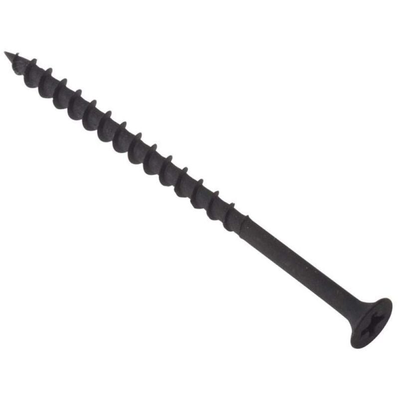 foto del prodotto bargainscrews vite zigrinata in fosfato, colore nero, da utilizzare su pareti a secco, confezione da 1000 3,5 x 50 mm nero