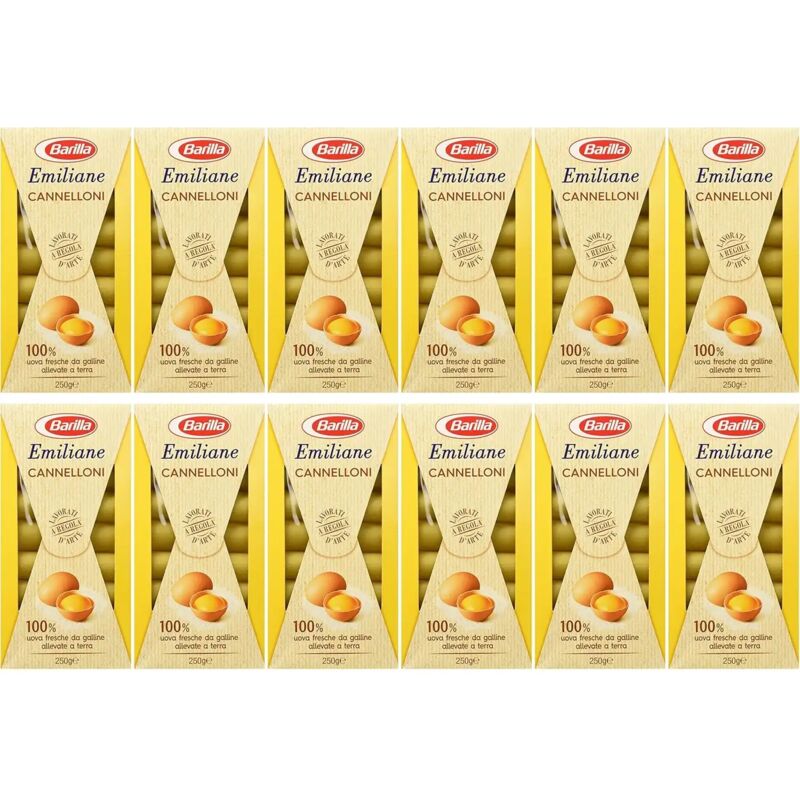 foto del prodotto barilla emiliane cannelloni all uovo 12 confezioni da 250 g 3kg 