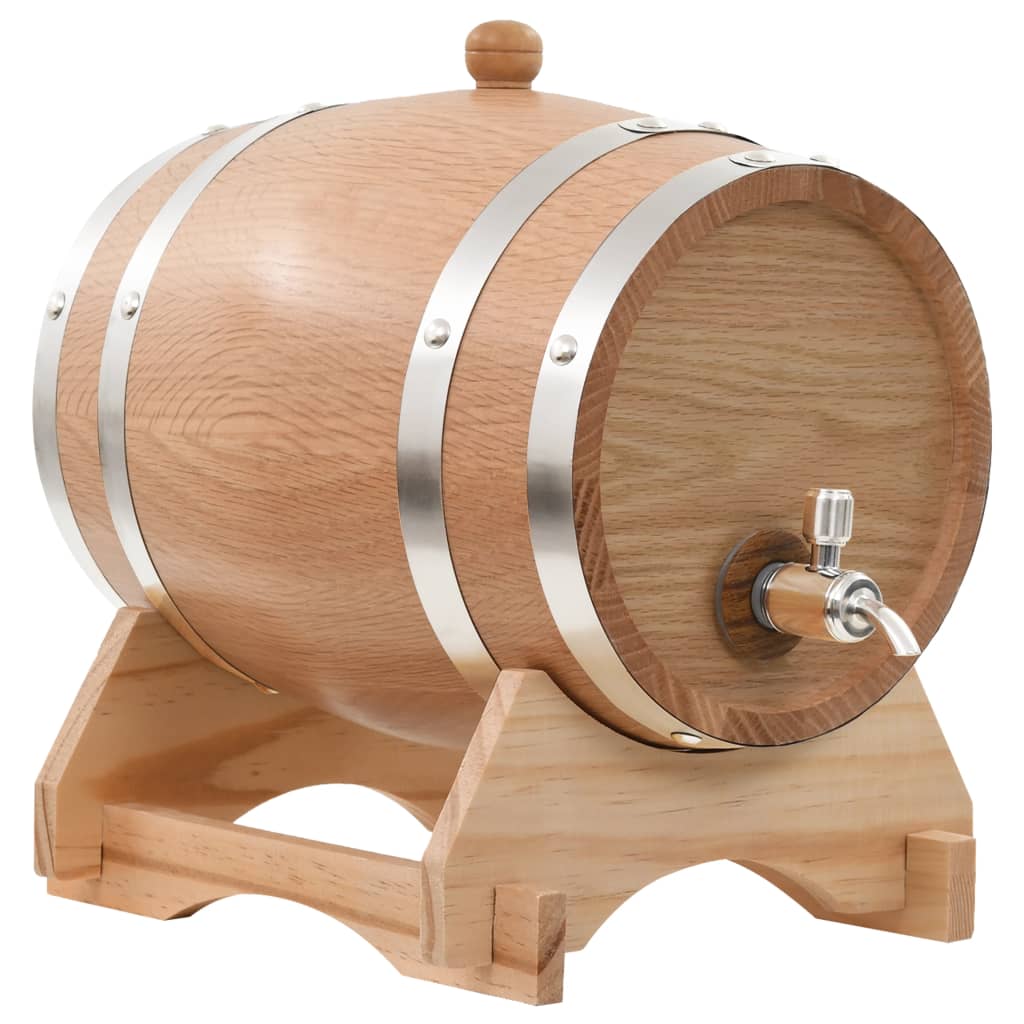 foto del prodotto barilotto di vino con spina in legno massello di rovere 12 l cod mxl 64117
