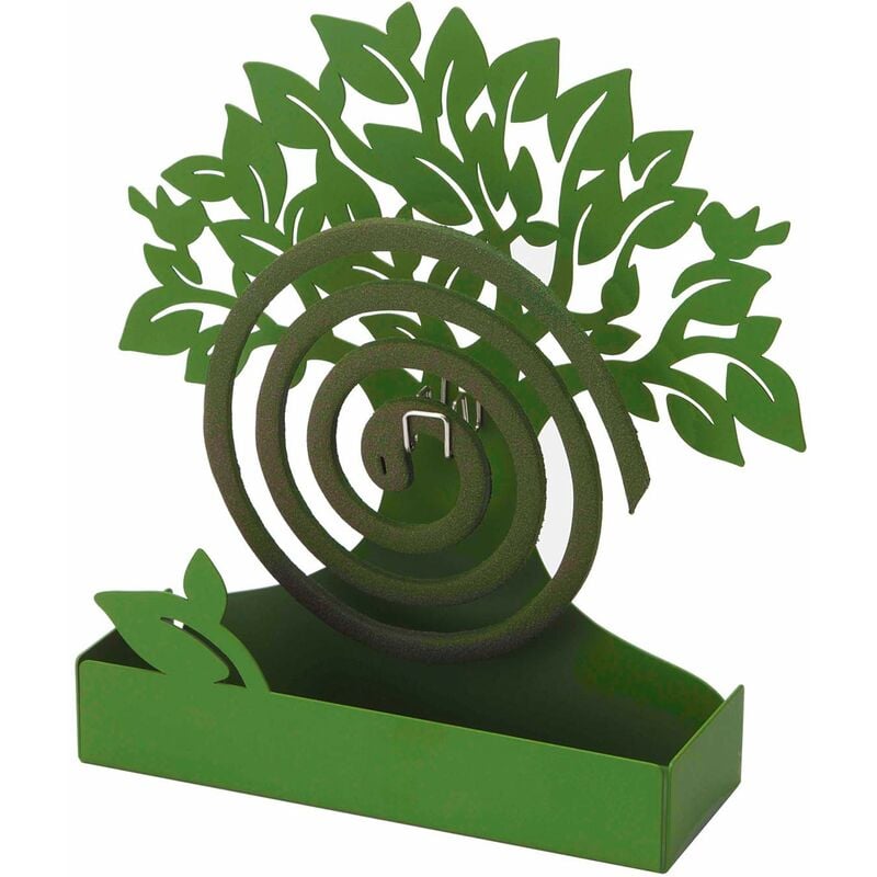 foto del prodotto baroni home porta zampirone in metallo albero verde. portazampirone da interno o da esterno 17x5x17.5cm