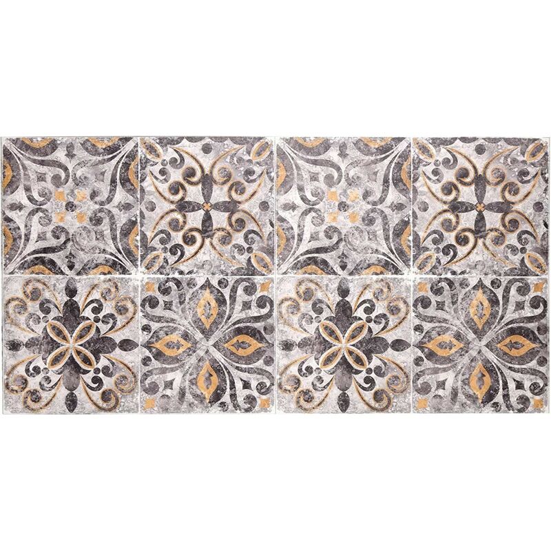 foto del prodotto baroni tappeto passatoia in vinile da cucina 60x120 cm decoro maioliche colorato in pvc antiscivolo lavabile