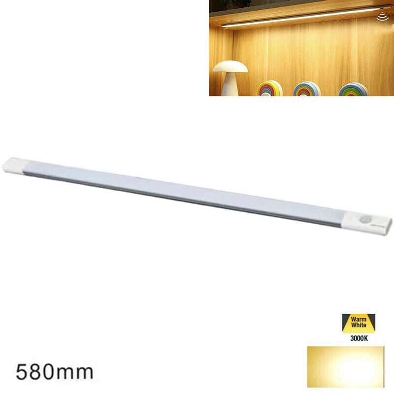 foto del prodotto barra a led cucina luce calda sensore movimento sotto pensile ricaricabile 58cm