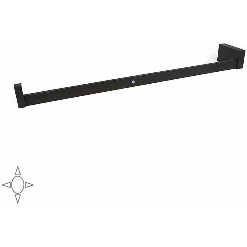 foto del prodotto barra appendiabili per armadio a batteria 70,8 85,8 cm con led bianco naturale e sensore di movimento emuca moka