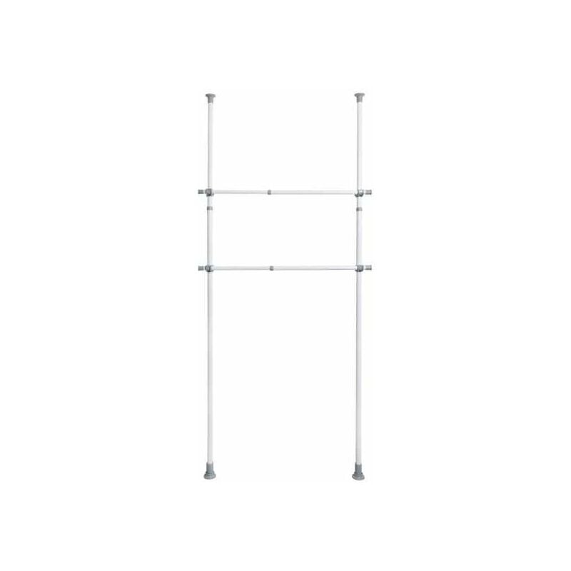 foto del prodotto barra appendiabiti herkules, pezzo di ricambio per sistema di organizzazione telescopico herkules, set di 2, metallo, 3 x 75 120 cm, bianco
