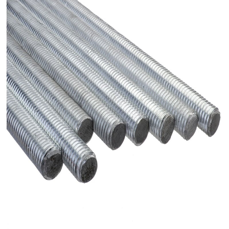 foto del prodotto barra asta filettata 12mm di acciaio zincato da 1mt classe di resistenza 4.8 passo grosso