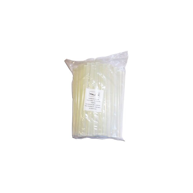 foto del prodotto barra di colla a caldo siliconica traslucente talox busta da 1 kg 11x200 mm