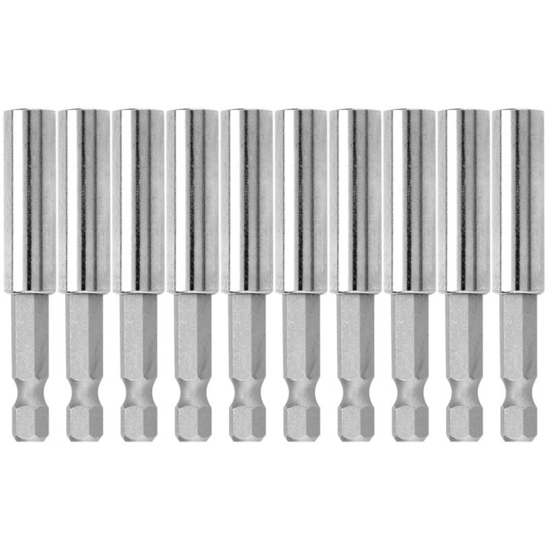 foto del prodotto barra di estensione del supporto della punta del trapano del cacciavite con codolo esagonale da 1 4 a sgancio rapido magnetico da 10 pezzi 60mm