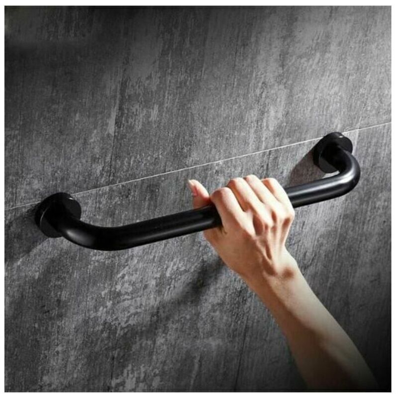 foto del prodotto barra di sicurezza per vasca da bagno, wc, doccia, bambini, donne, anziani, 50 cm, nera