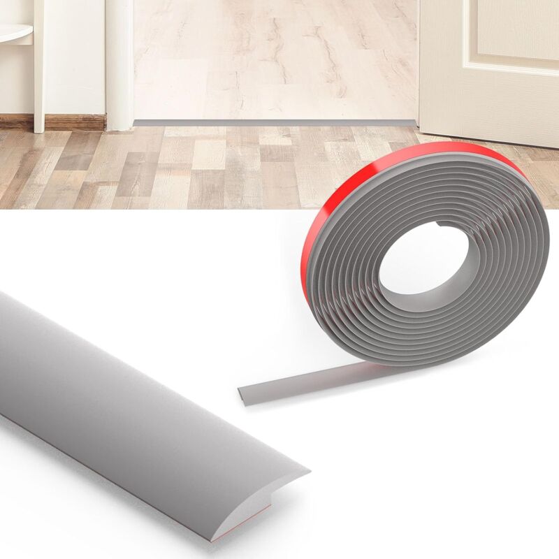 foto del prodotto barra di soglia autoadesiva, 3 m x 3,3 cm x 3 mm altezza , battiscopa flessibile autoadesivo, barre di transizione per soglia, striscia in pvc per