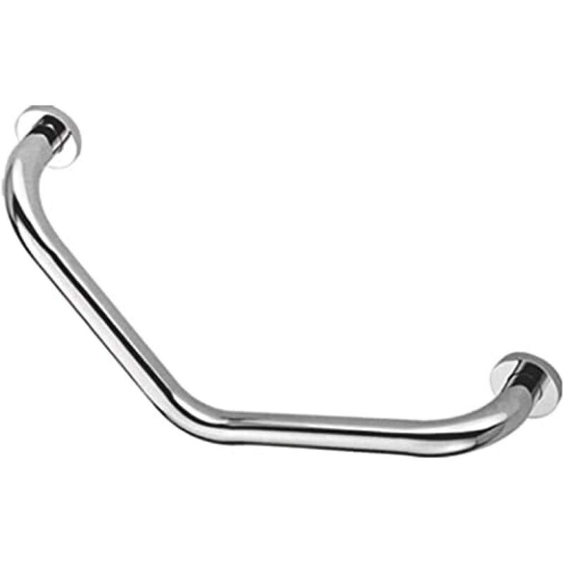 foto del prodotto barra di sostegno per doccia 40 cm, maniglia per bagno, cromata, acciaio inossidabile, argento