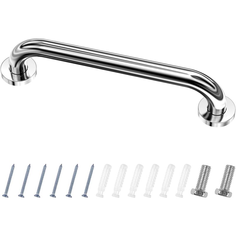 foto del prodotto barra di sostegno per wc, maniglia per doccia in acciaio inossidabile, barra di sostegno angolata da 40 cm per bagno, barre per doccia, corrimano per