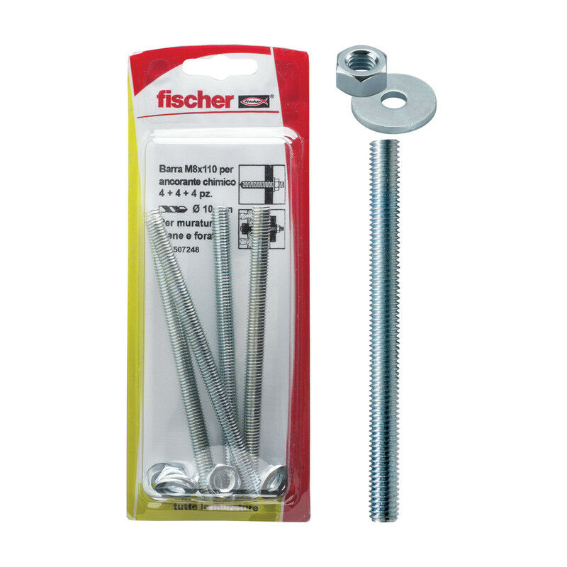 foto del prodotto barra filettata fis gs m 8x110 k per ancorante chimico conf. 4 pz