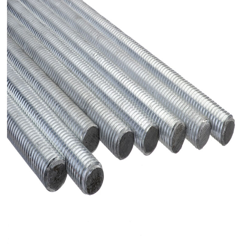 foto del prodotto barra filettata zincata da 1mt in acciaio classe 4.8 passo grosso, diametro 4mm