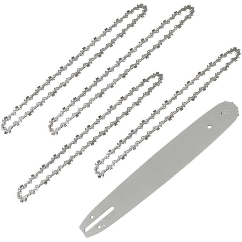 foto del prodotto barra guida da 35 cm con 4 catene per motosega, 52 maglie di trasmissione, passo da 3 8 , calibro 0,05 1,3 mm 