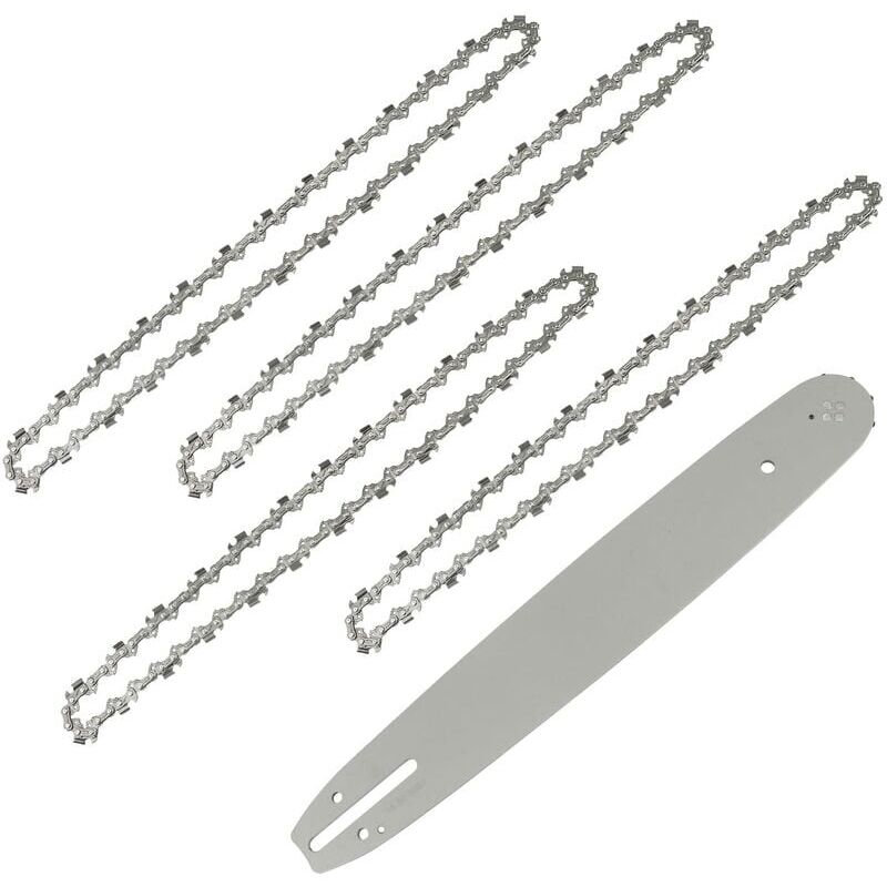 foto del prodotto barra guida ymyny da 35 cm con 4 catene per motosega, 52 maglie di trasmissione, passo da 3 8, calibro 0,05 1,3 mm 