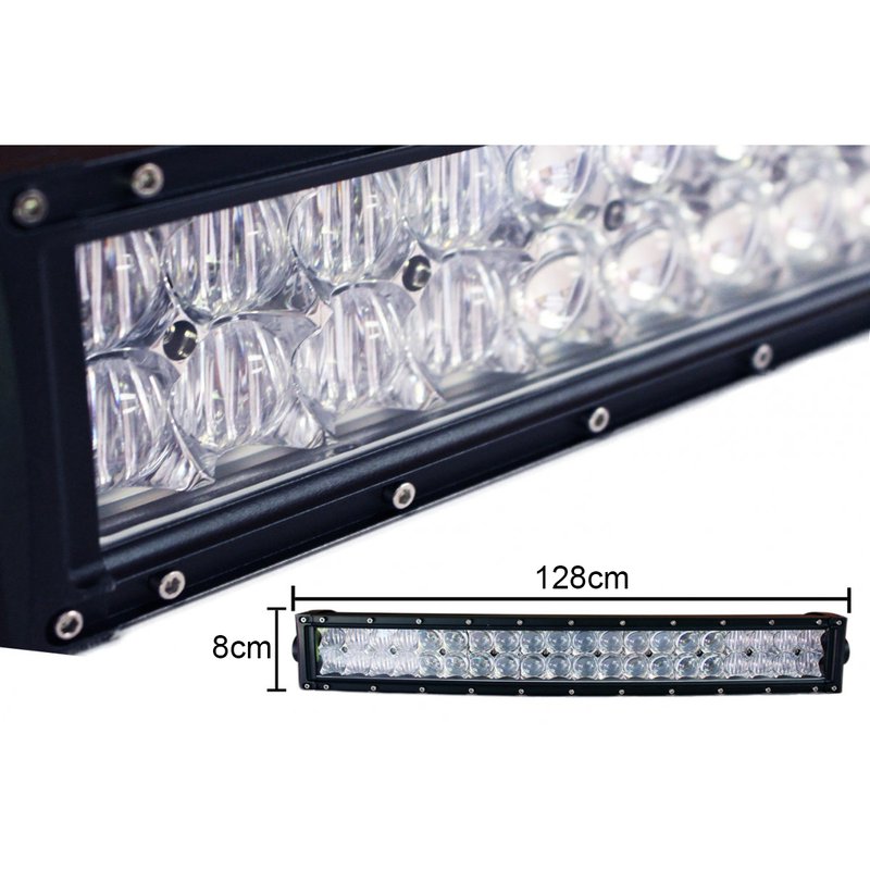 foto del prodotto barra led 288w 1280mm 9v 60v doppia fila 96x3w lente combo ip67 per fuoristrada jeep suv camper