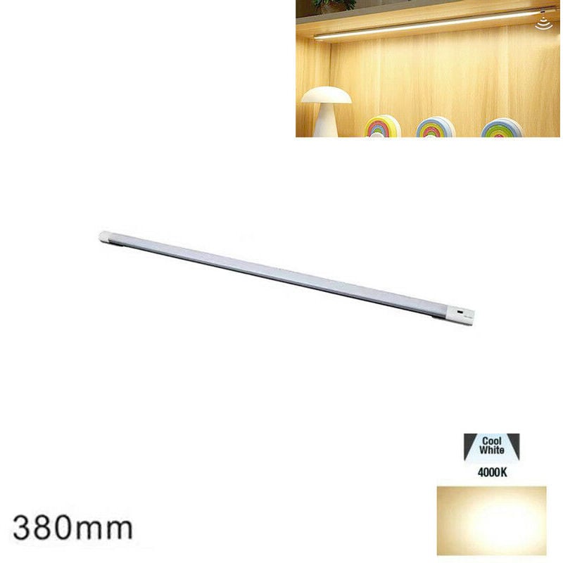 foto del prodotto barra led cucina armadio luce naturale sensore movimento mano ricaricabile 38cm