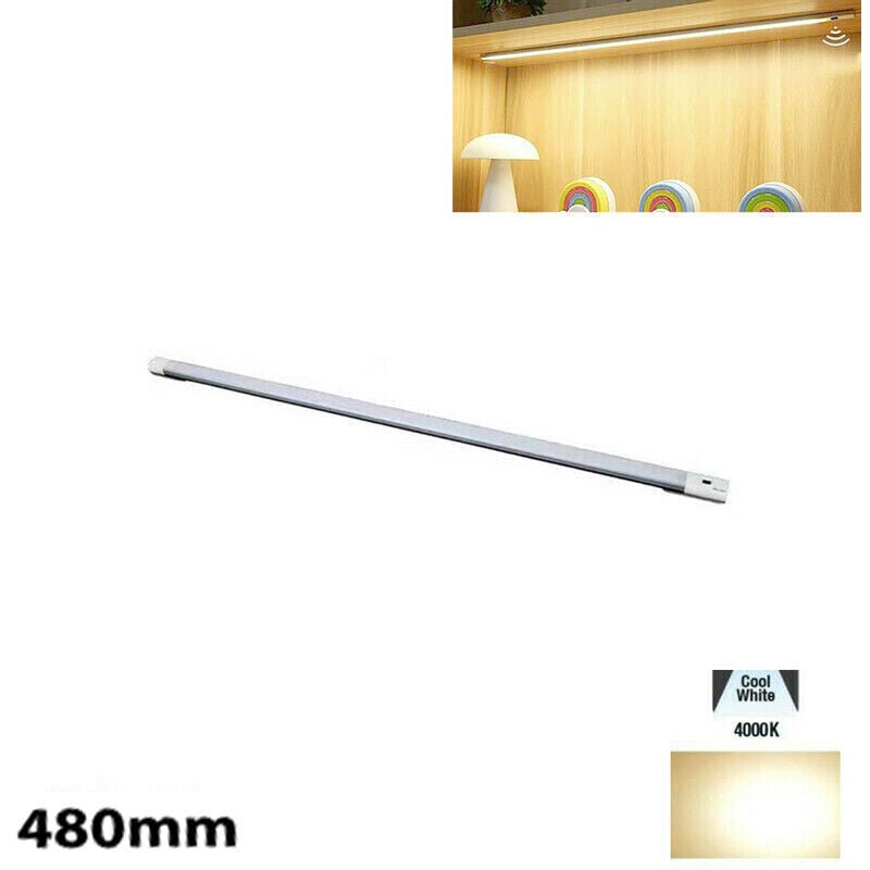 foto del prodotto barra led cucina armadio luce naturale sensore movimento mano ricaricabile 48cm
