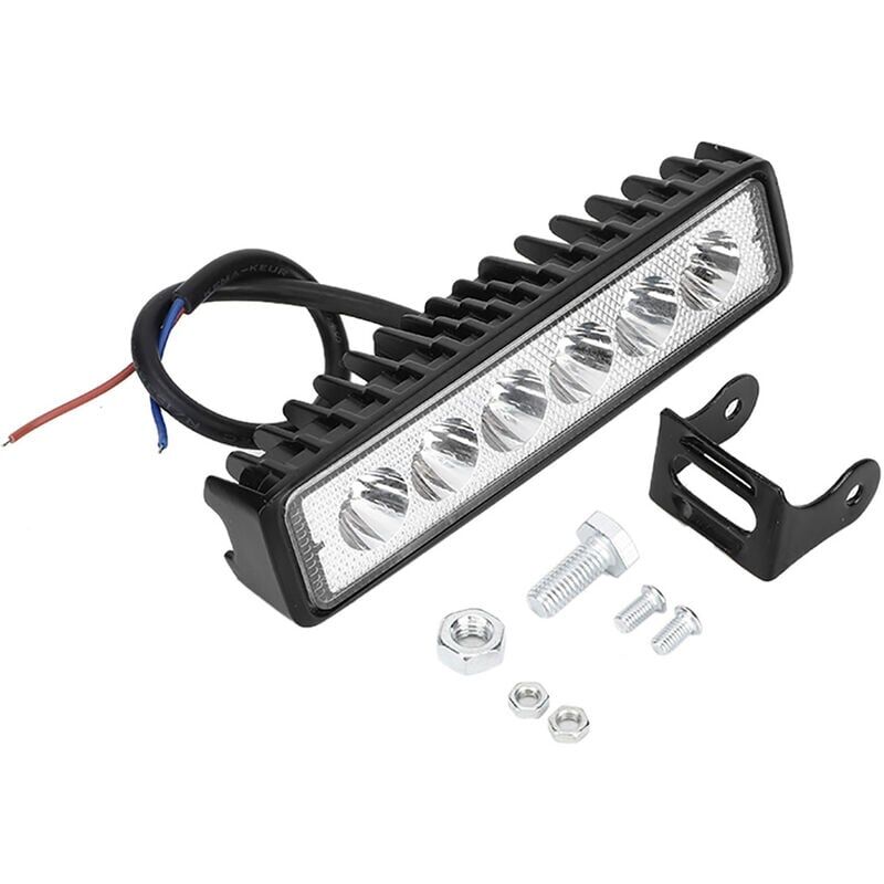 foto del prodotto barra luminosa a 6 led 12v 18w 1200lm 6000k, luce da lavoro, luci diurne per modifica veicoli, ip67, per guida fuoristrada, fendinebbia, faretti e