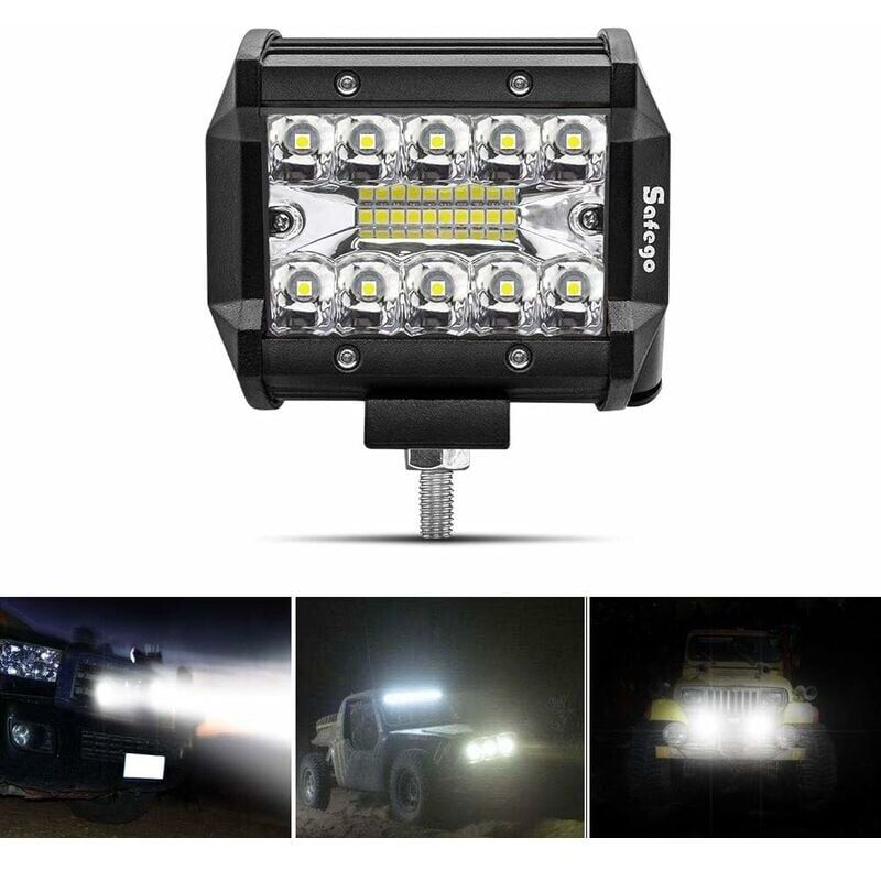 foto del prodotto barra luminosa da lavoro a led ymyny da 4 e 60w, faro a led da 10800lm, impermeabile ip67, fendinebbia per fuoristrada, auto, trattori, camion, suv,