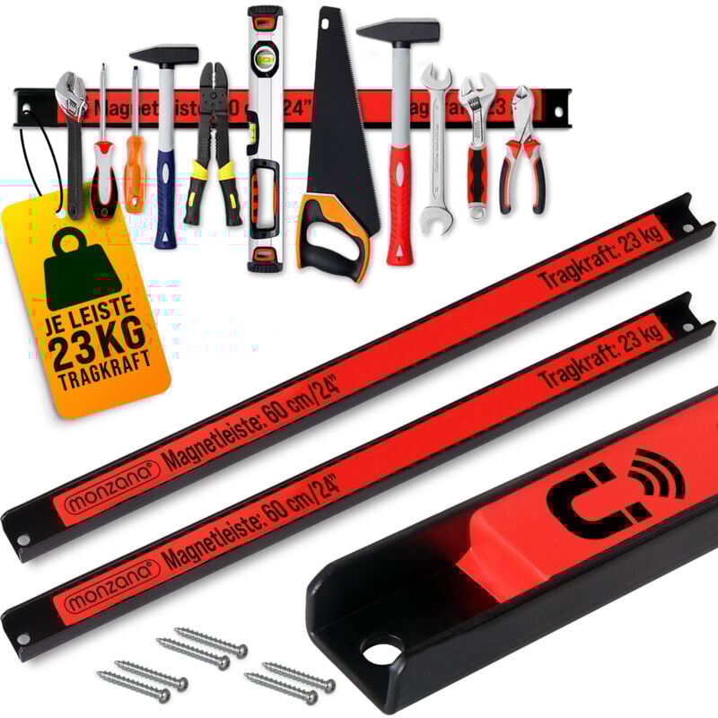 foto del prodotto barra magnetica 60cm 2x barra magnetica 60cm 2x barra magnetica tragekraft 23kg deuba