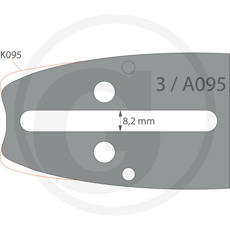 foto del prodotto barra motosega 38 cm 325 1.5mm per catena 64 maglie compatibile oregon k095