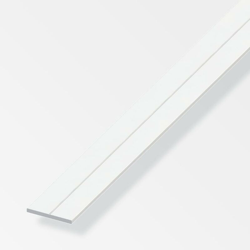 foto del prodotto barra piatta alfer aluminium 19.5x2mm lunghezza 1m bianco 21848