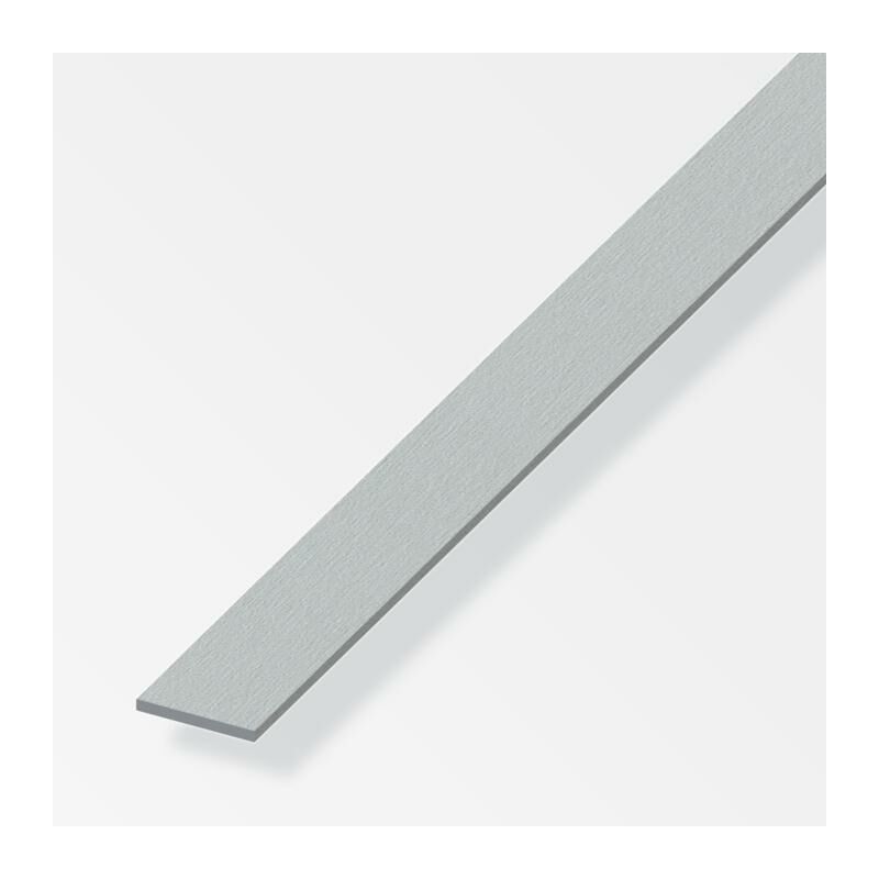 foto del prodotto barra piatta alfer aluminium 20x2mm lunghezza 1m effetto acciaio inox 02210