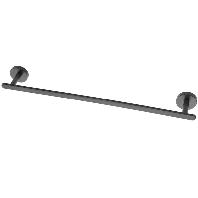 foto del prodotto barra porta asciugamani dritta 50 cm in acciaio nero opaco chic black