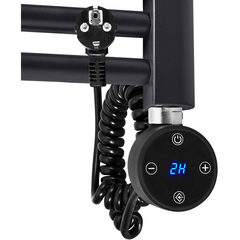 immagine 0 del prodotto barra riscaldante, resistenza del radiatore nero, elemento riscaldante per portasciugamani da bagno con regolatore di temperatura e funzione di