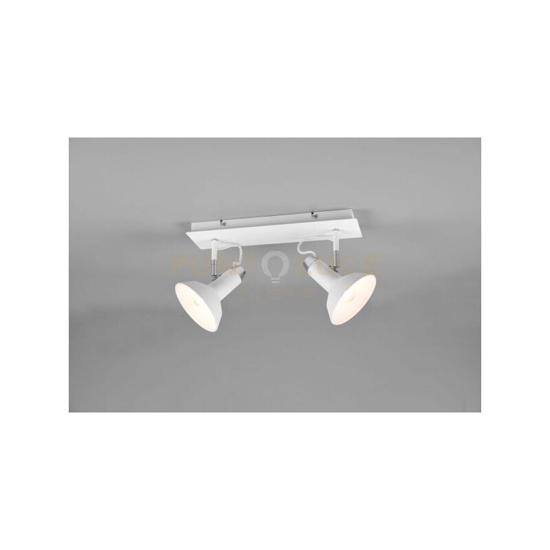 foto del prodotto barra roxie barra 2 faretti e portafarettis orientabili l.40cm metallo bianco e cromato 811900231