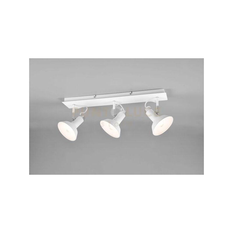 foto del prodotto barra roxie barra 3 faretti e portafarettis orientabili l.57cm metallo bianco e cromato 811900331
