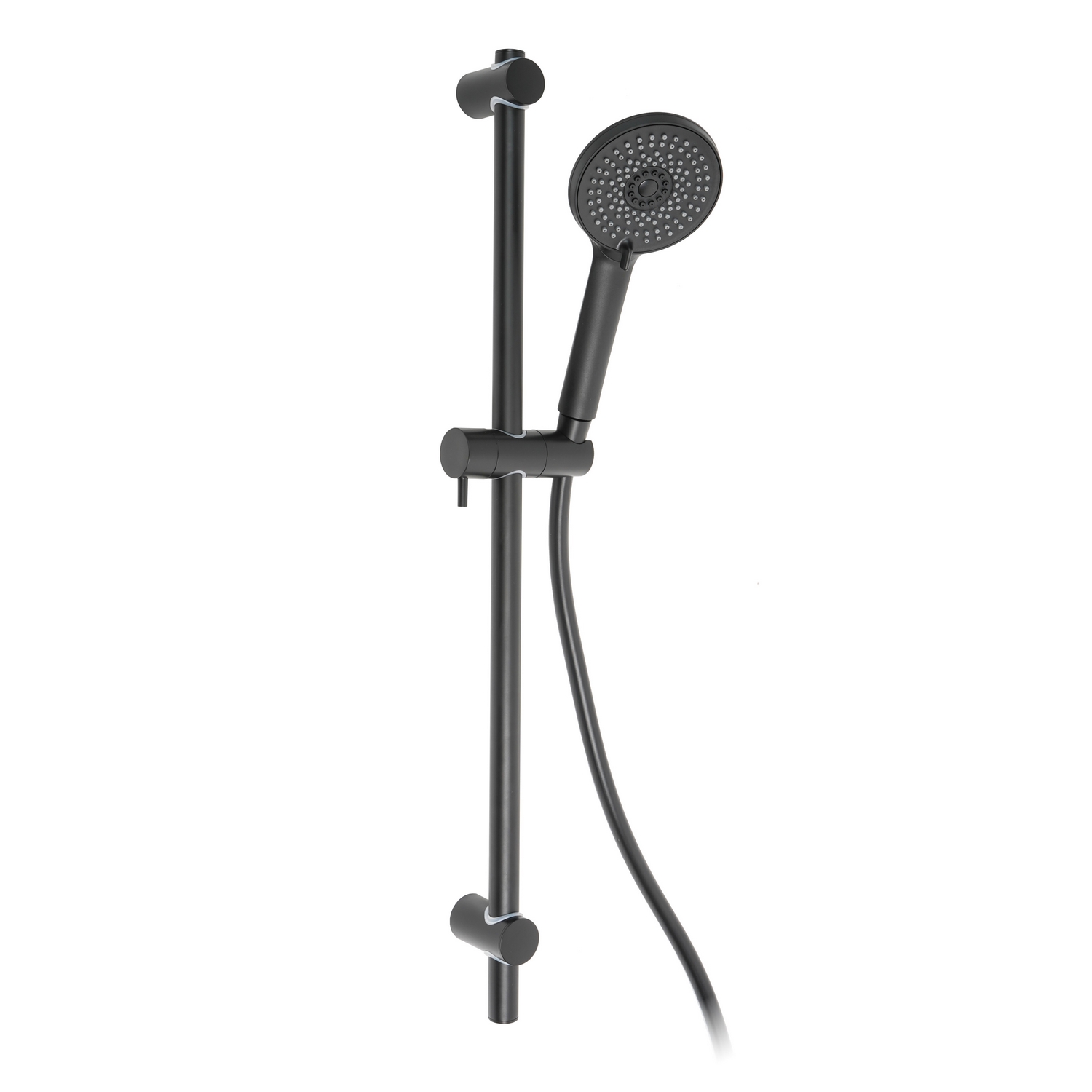 foto del prodotto barra saliscendi doccia tondo nero opaco in acciaio verniciato e abs mod. ermes