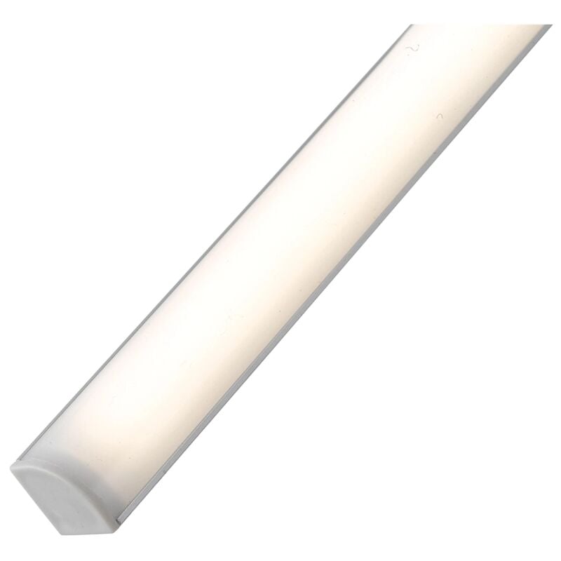 foto del prodotto barra sottopensile angolare led unix 120 con diffusore silver, 1560 lm 4000 k