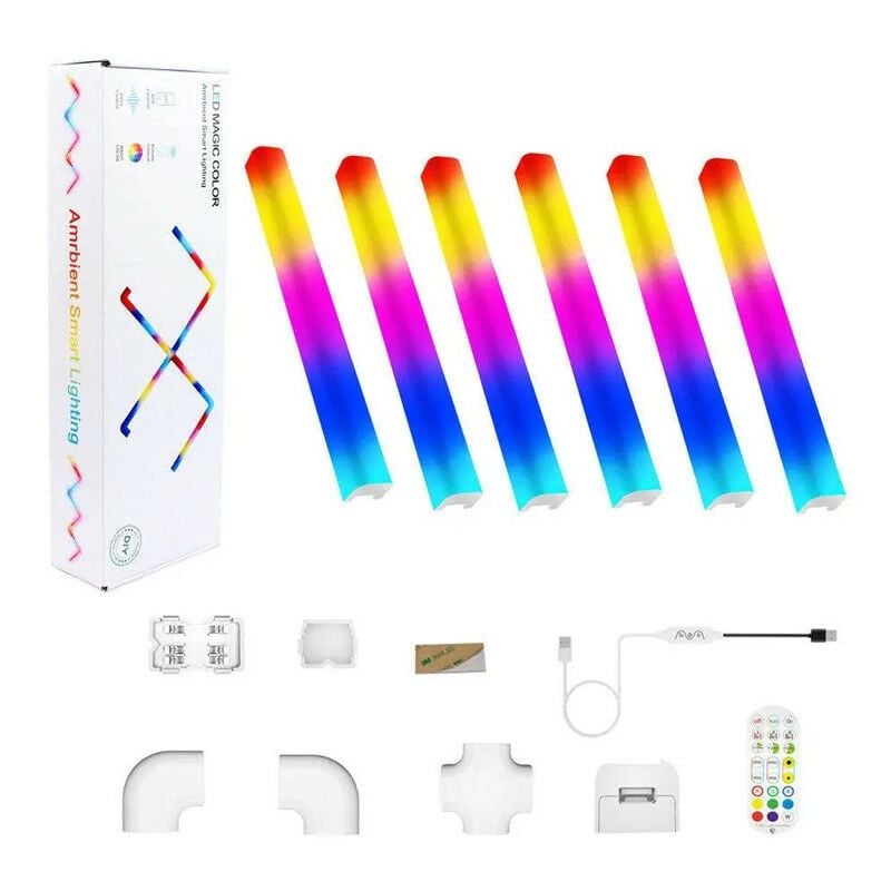 foto del prodotto barre luminose led smart wifi a parete rgbic tuya