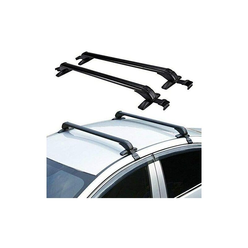 foto del prodotto barre portapacchi in alluminio, 2 pezzi, portatutto universali, portapacchi portatutto con serratura, compatibile con auto a 4 o 5 porte fino a 75 kg