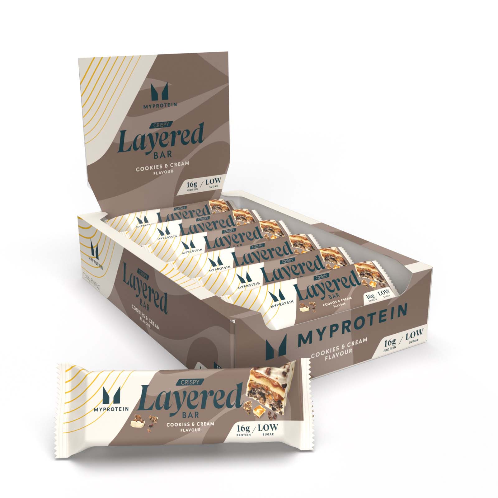 foto del prodotto barretta croccante a strati 12 x 58g biscotti e crema
