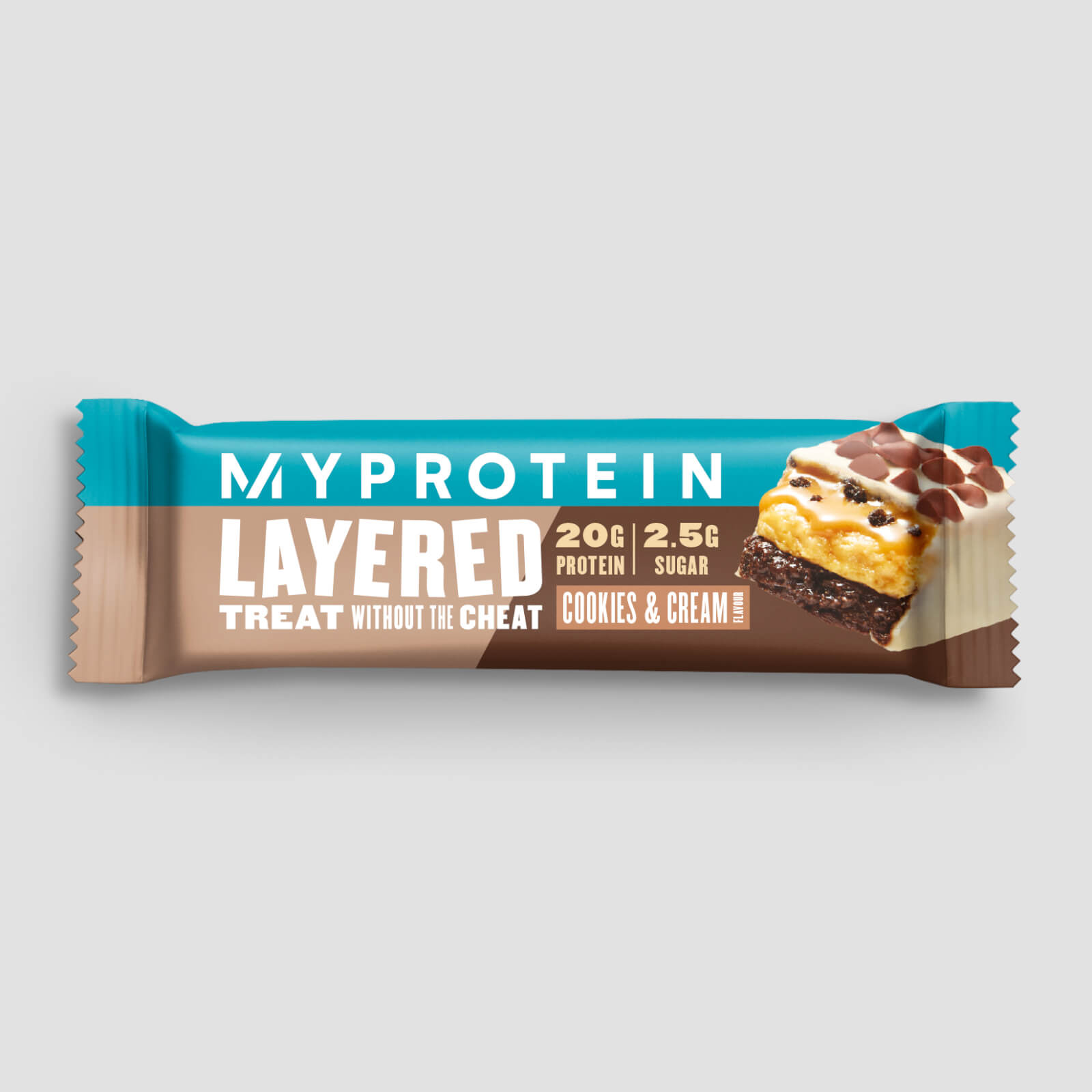 foto del prodotto barretta proteica a 6 strati 12 x 60g cookies and cream new and improved