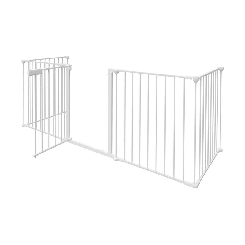 foto del prodotto barriera di sicurezza barriera per porte barriera per camini ripiegabile senza necessit di foratura 5x bianco swanew