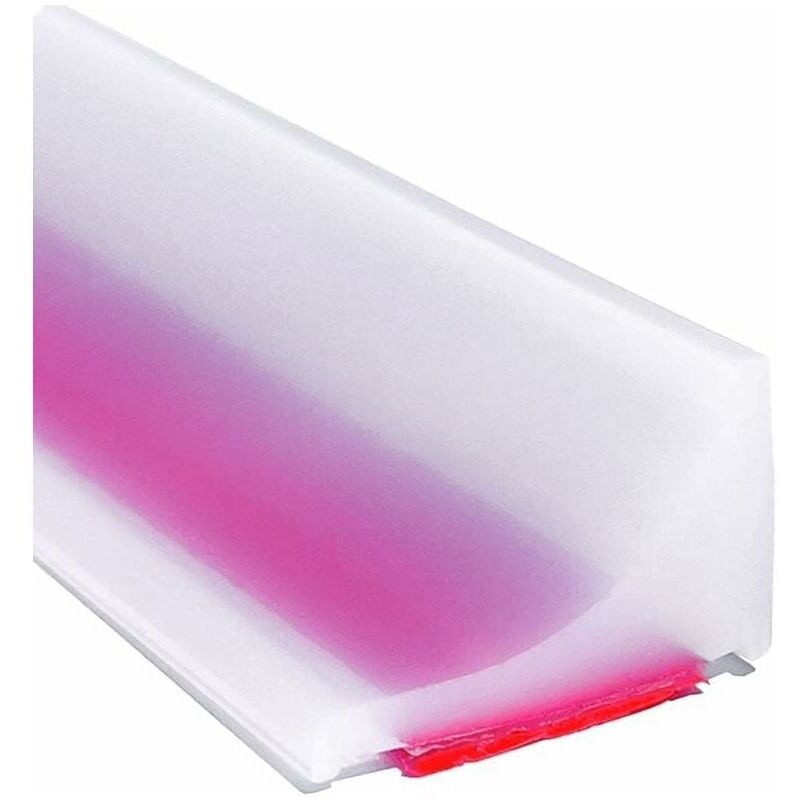 foto del prodotto barriera doccia trasparente da 2 m e sistema di ritenzione in silicone, soglia doccia antitrabocco, barriera autoadesiva in gomma per l acqua,