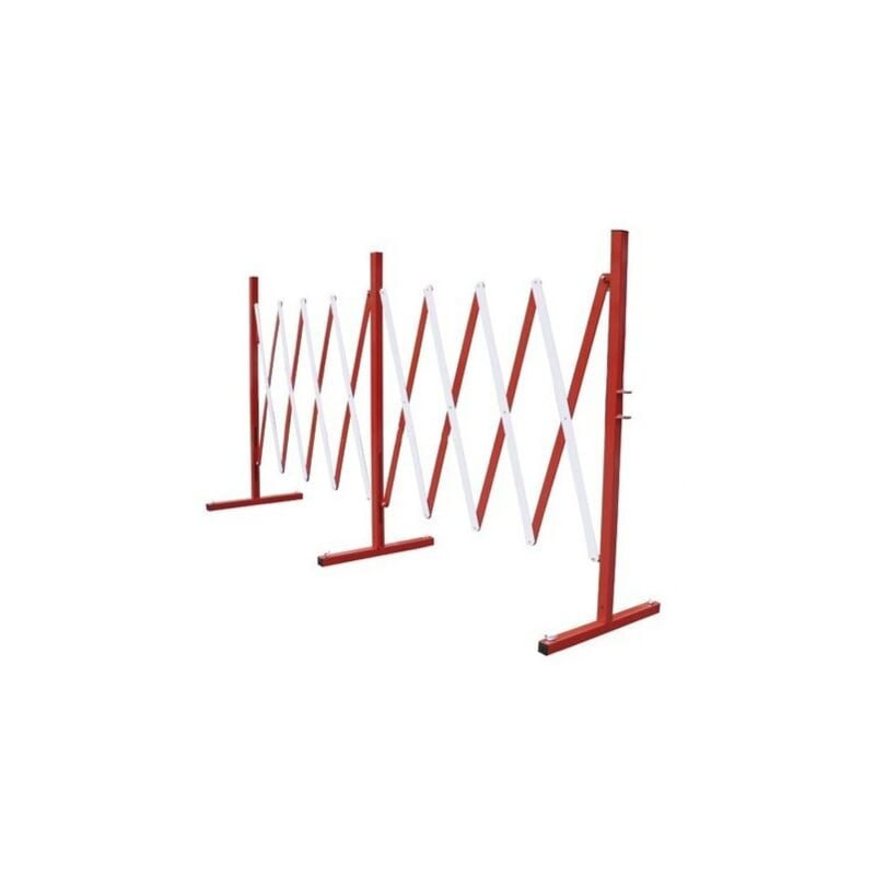 foto del prodotto barriera estensibile viso rosso e bianco acciaio rosso e bianco 400 x 94 mm bar4000