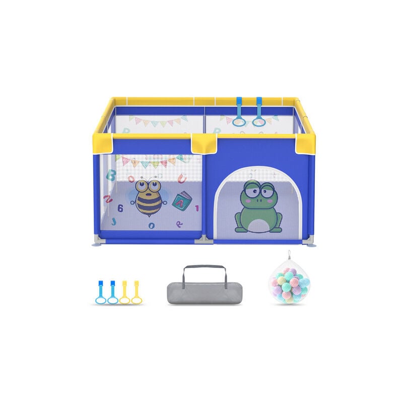 foto del prodotto barriera per box per bambini centro attivit con base antiscivolo, parco giochi di sicurezza in rete traspirante 127 x 127 cm, piccoli animali 