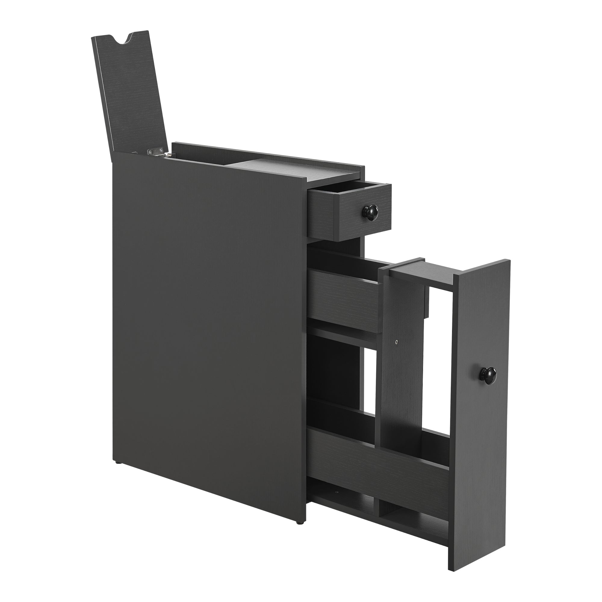 foto del prodotto base bagno con 2 cassetti 58 x 16 x 48 cm grigio scuro 03 0007665