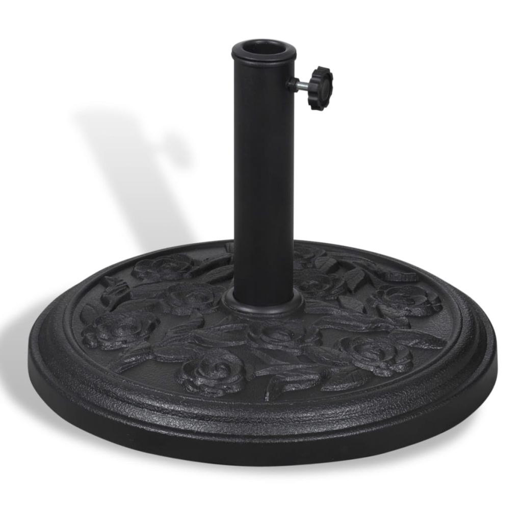 foto del prodotto base base ombrellone tonda in resina nera 9 kg diametro 38 e 48 mm 2202080